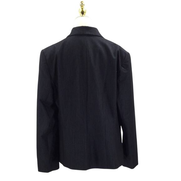 ANNE KLEIN SZ L dark gray career professional blazer jacket 0B14 - Picture 2 of 7